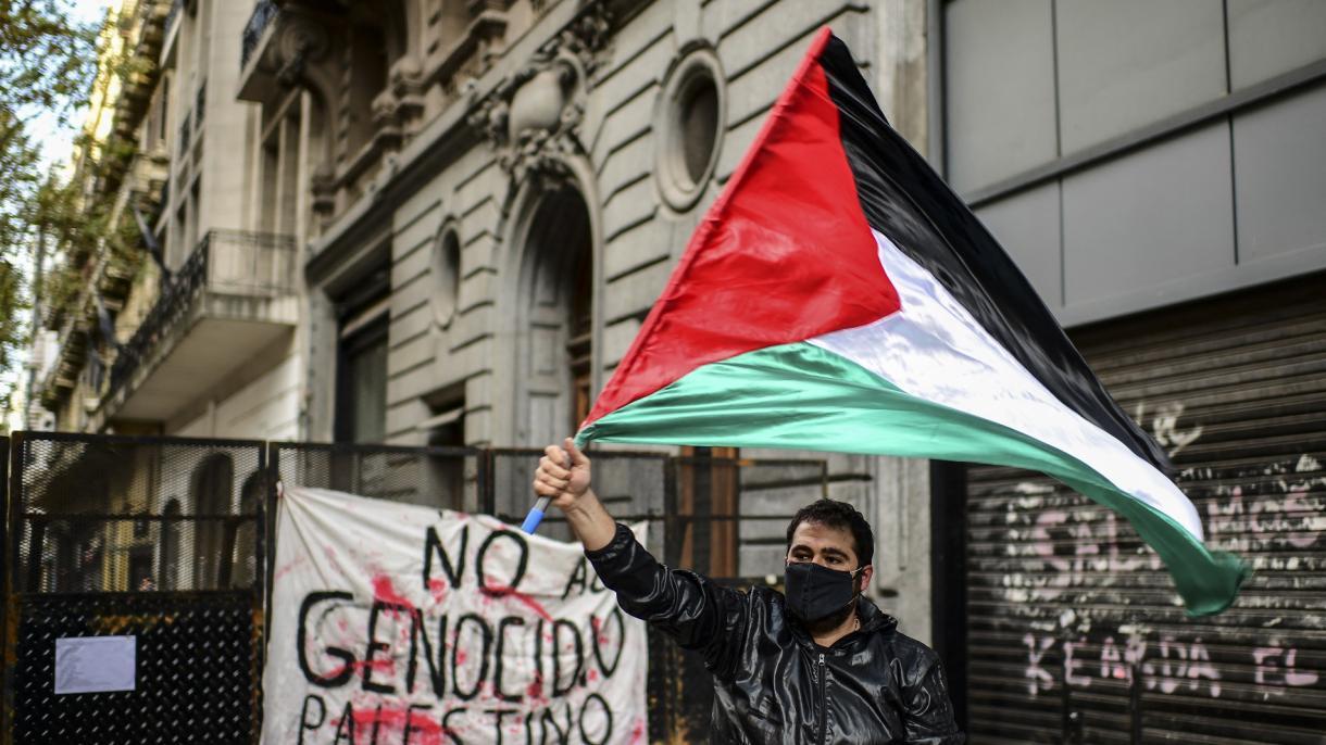 O povo argentino expressa seu repúdio à agressão israelense contra a Palestina
