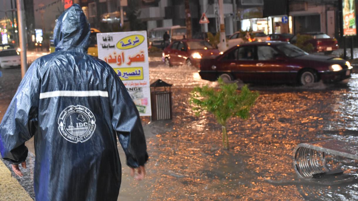 بارش باران شدید و تگرگ در کرکوک