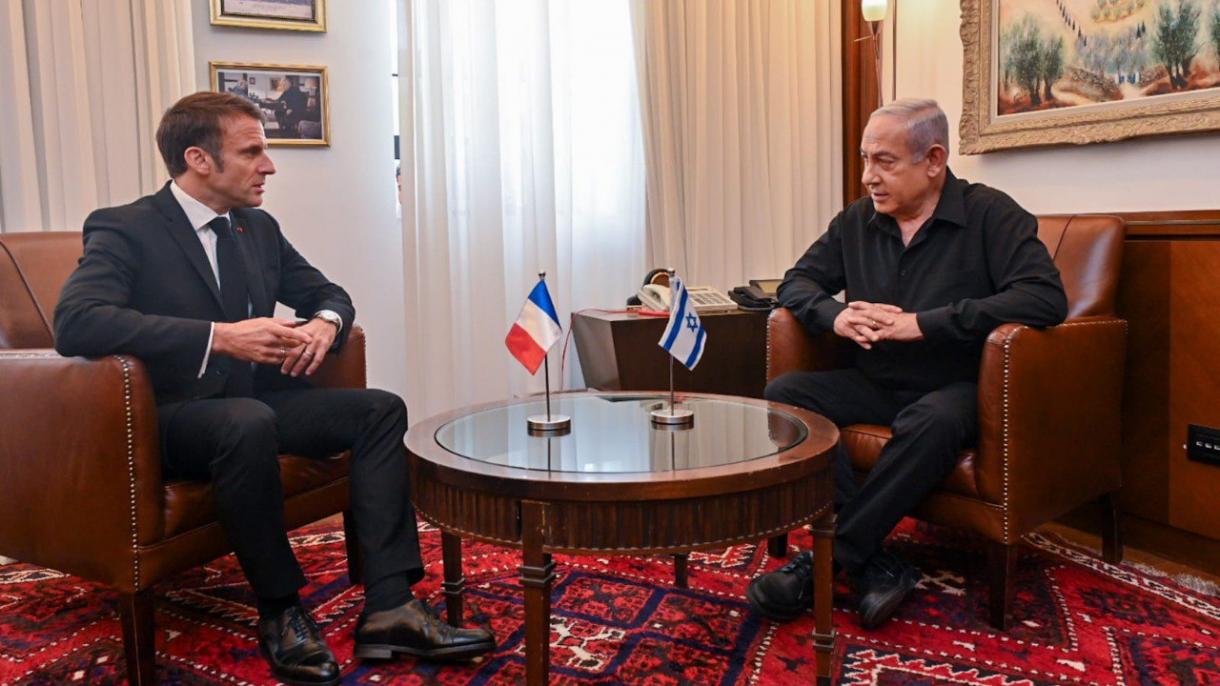 Macron expresa su solidaridad con Israel durante su reunión con Benjamín Netanyahu en Jerusalén