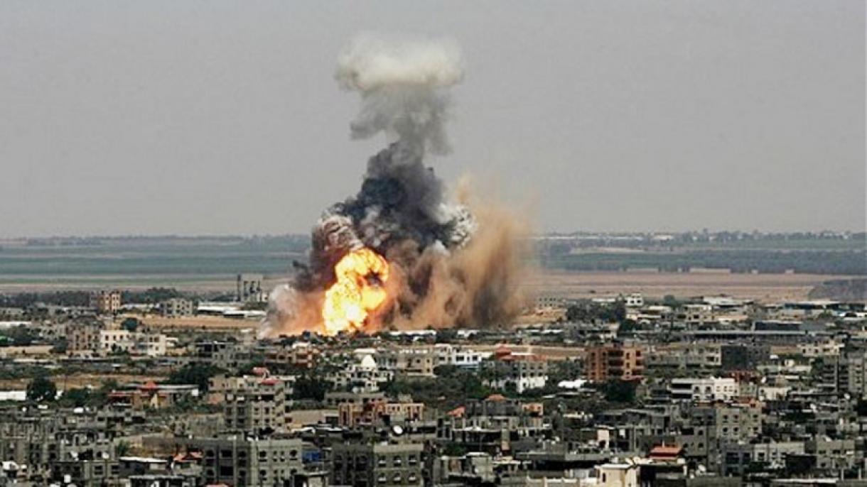 اسرائیل ینه غزه نی بمبارد قیلدی