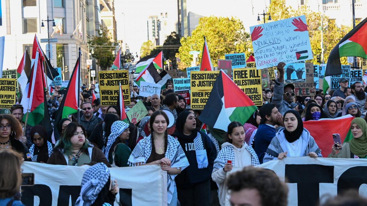 برگزاری تظاهرات حمایت از فلسطین در بسیاری از کشورهای جهان