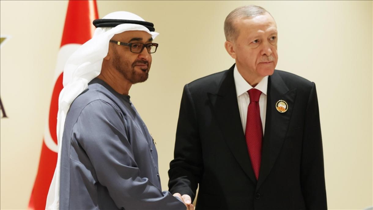 Mohammed bin Zayid Al Nahyan telefona al Presidente  Recep Tayyip Erdoğan