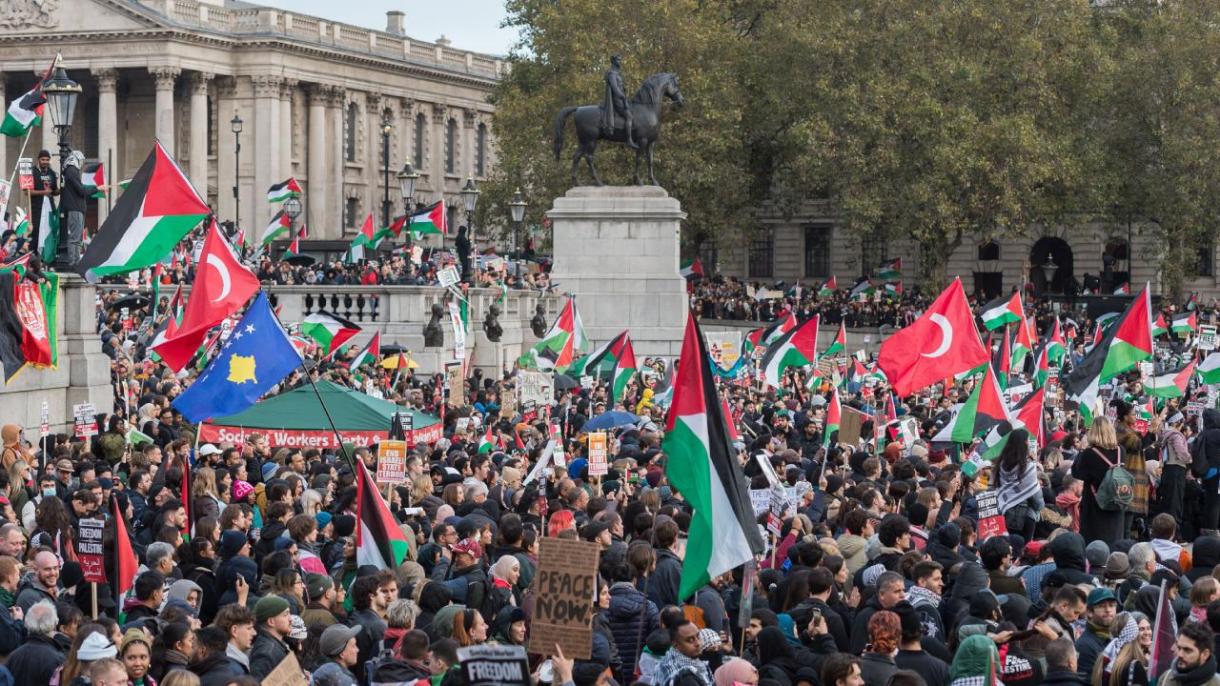 londonda pelestin üchün 9 - qétim keng kölemlik namayish ötküzüldi