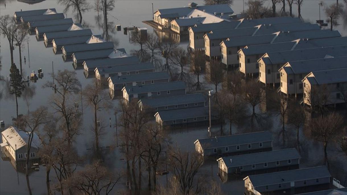 美国中西部多地发生洪水