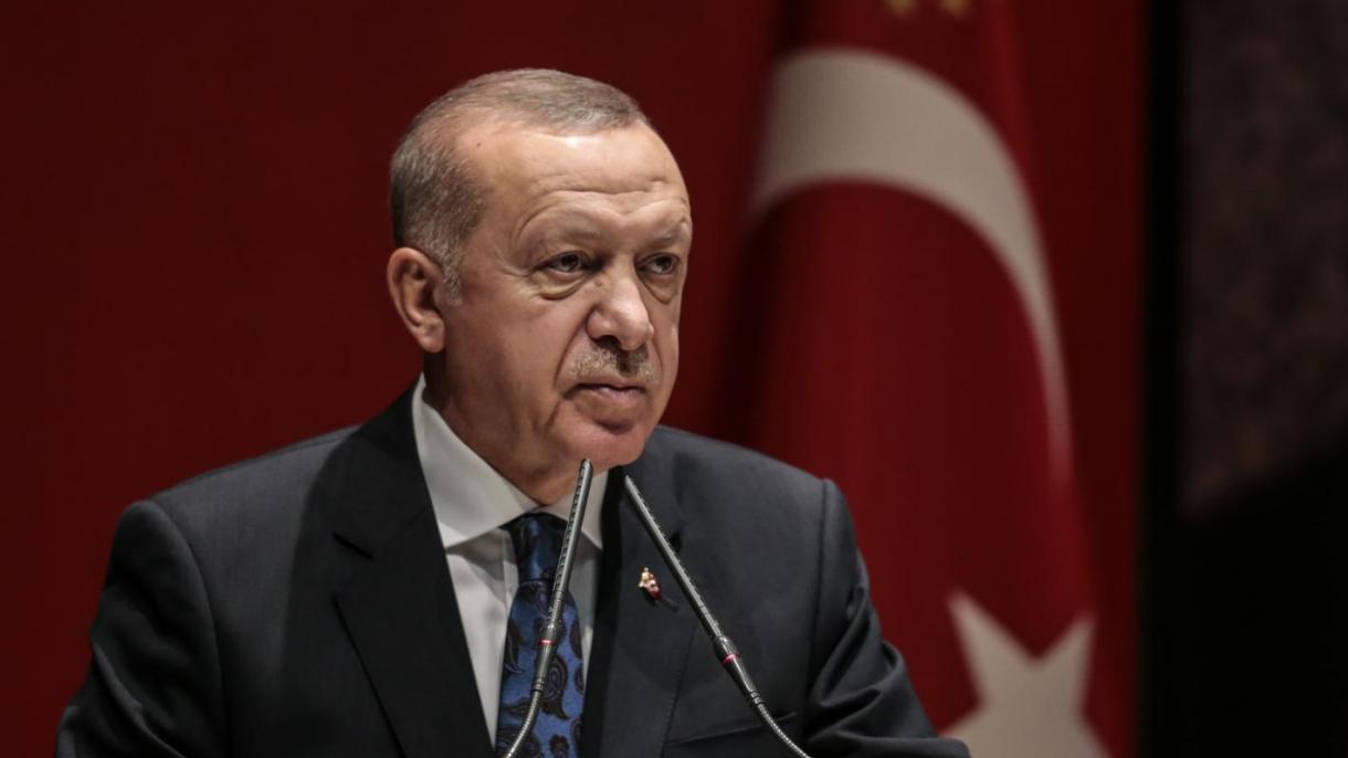 Президент Эрдоган : "Өлкөбүздө жаңы эмгектерди жаратуу үчүн иштөөнү улантабыз"