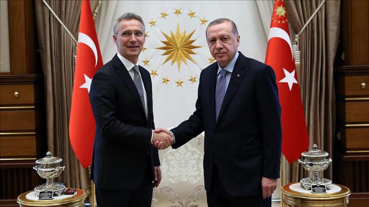 رئیس جمهور ترکیه دبیر کل ناتو را به حضور پذیرفت