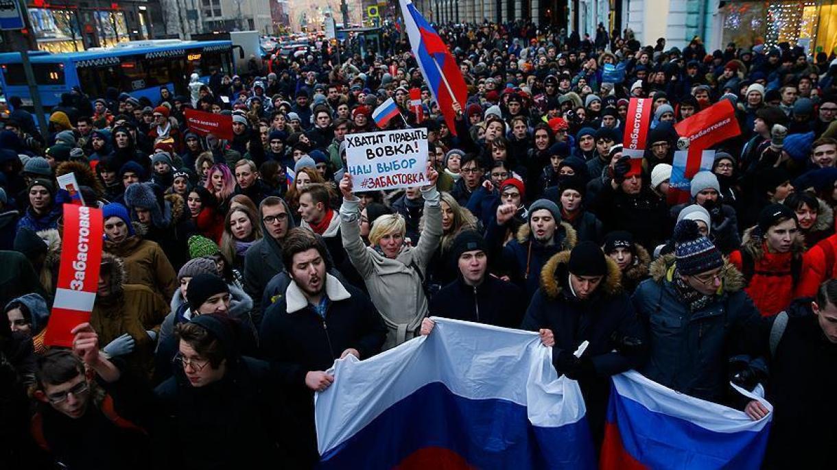 اعتراض مردم روسیه به برگزاری انتخابات در این کشور