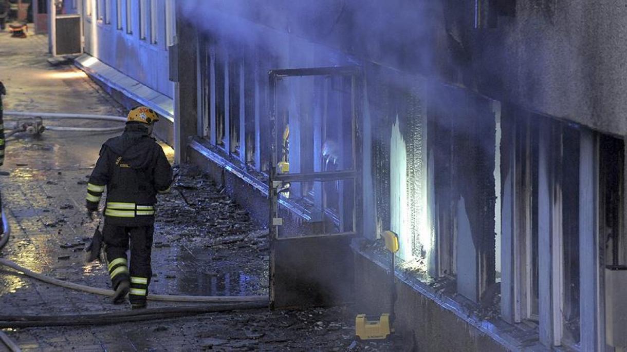 در شهر مالمو سوئد یک مسجد به آتش کشیده شد