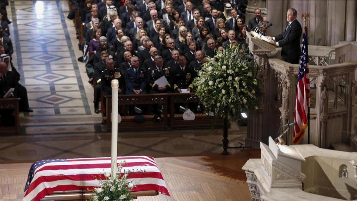 برگزاری مراسم رسمی تشییع جنازه جورج بوش پدر