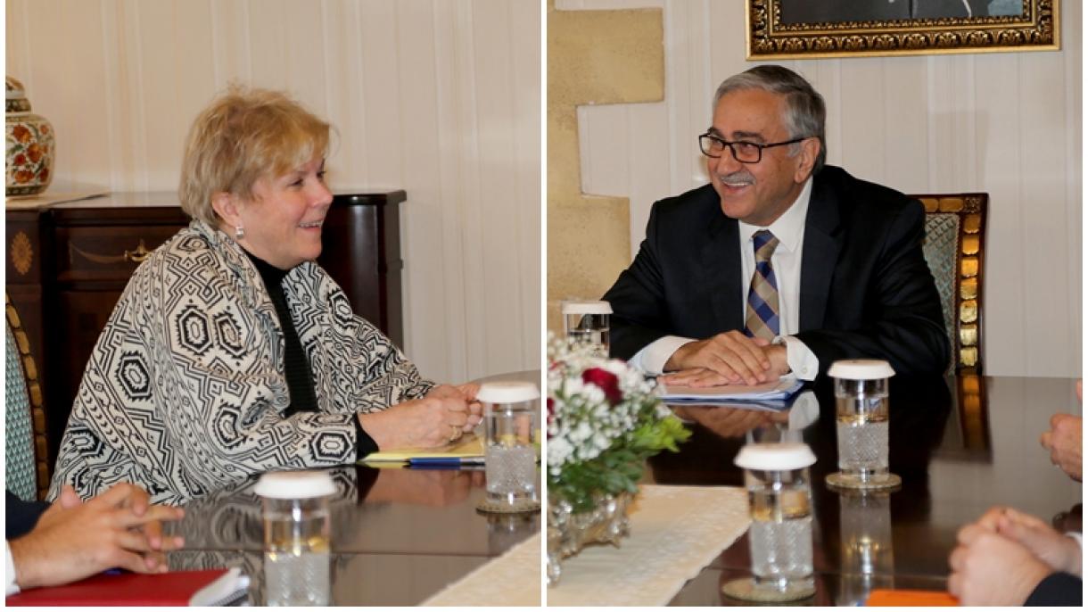 Şimali Kıbrıs Türk Cümhuriyyəti prezidenti xüsusi müşavir Jane Holl Lute ilə görüşüb