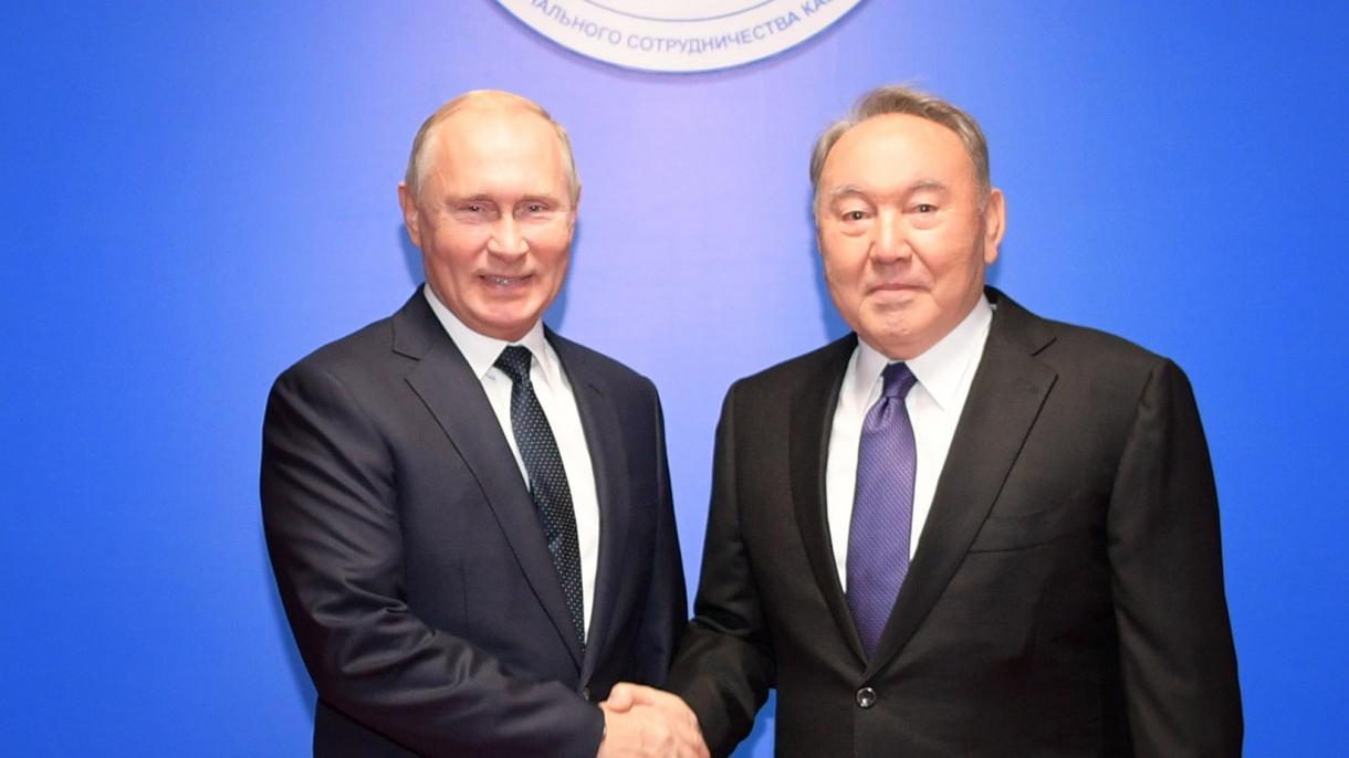 دیدار پوتین با نظربایف در شهر پتروپاولوفسک روسیه