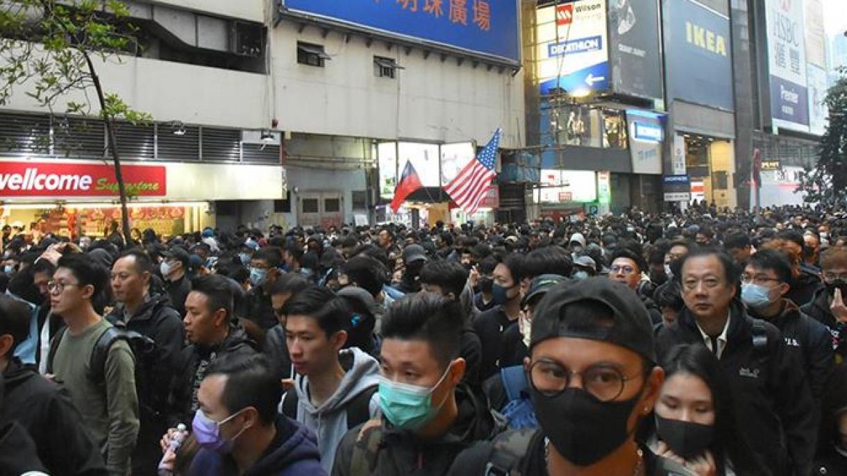 香港抗议美国“中国制造”标签规定
