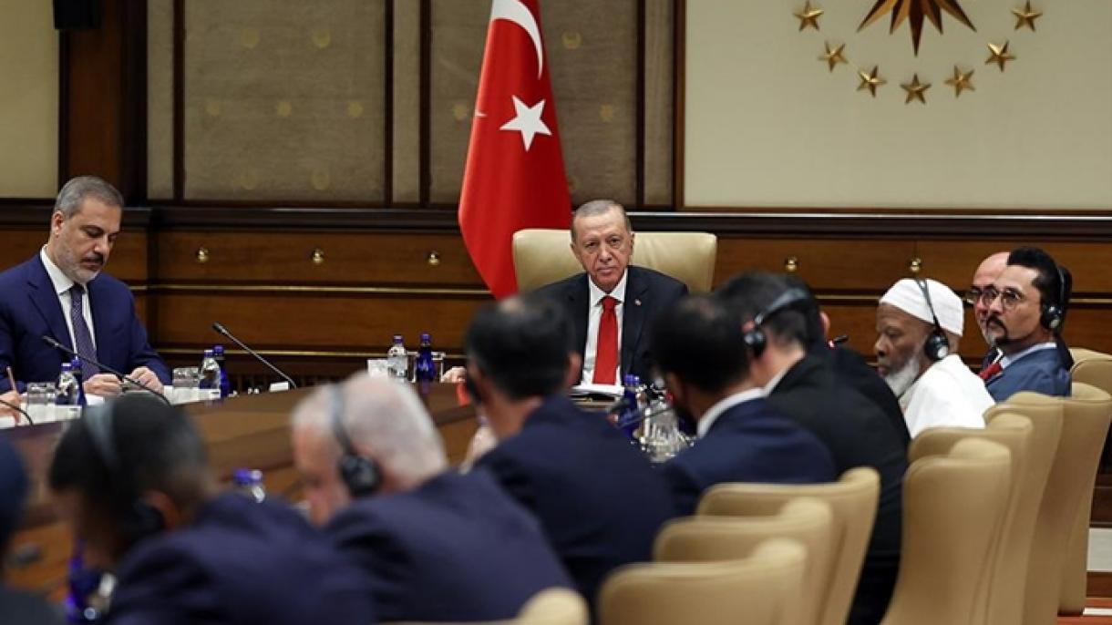 Amerikai muszlimok küldöttségét fogadta Erdoğan