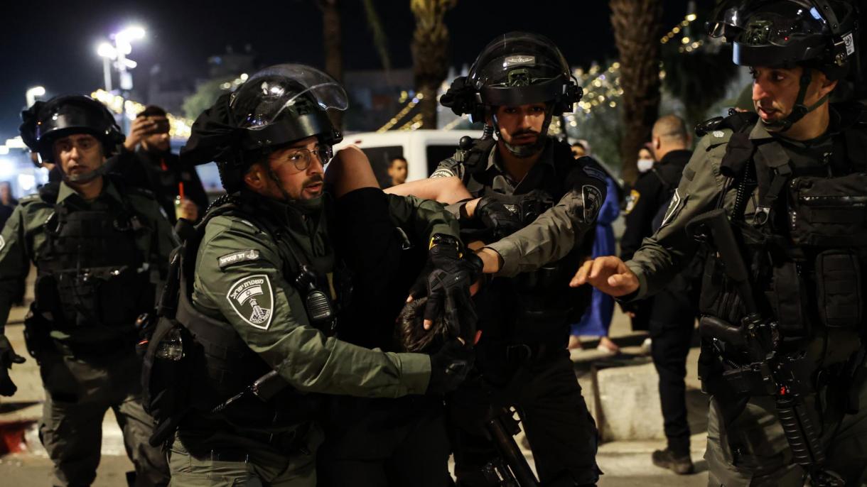 اسرائیل پولیس کوچلری بیرقطار فلسطینلیک نی قولگه آلدی