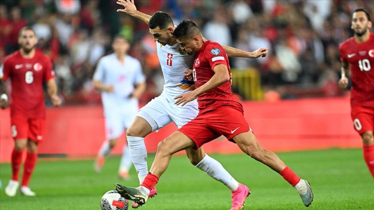 دیدار تیم‌های ترکیه و ارمنستان با تساوی یک بر یک پایان یافت