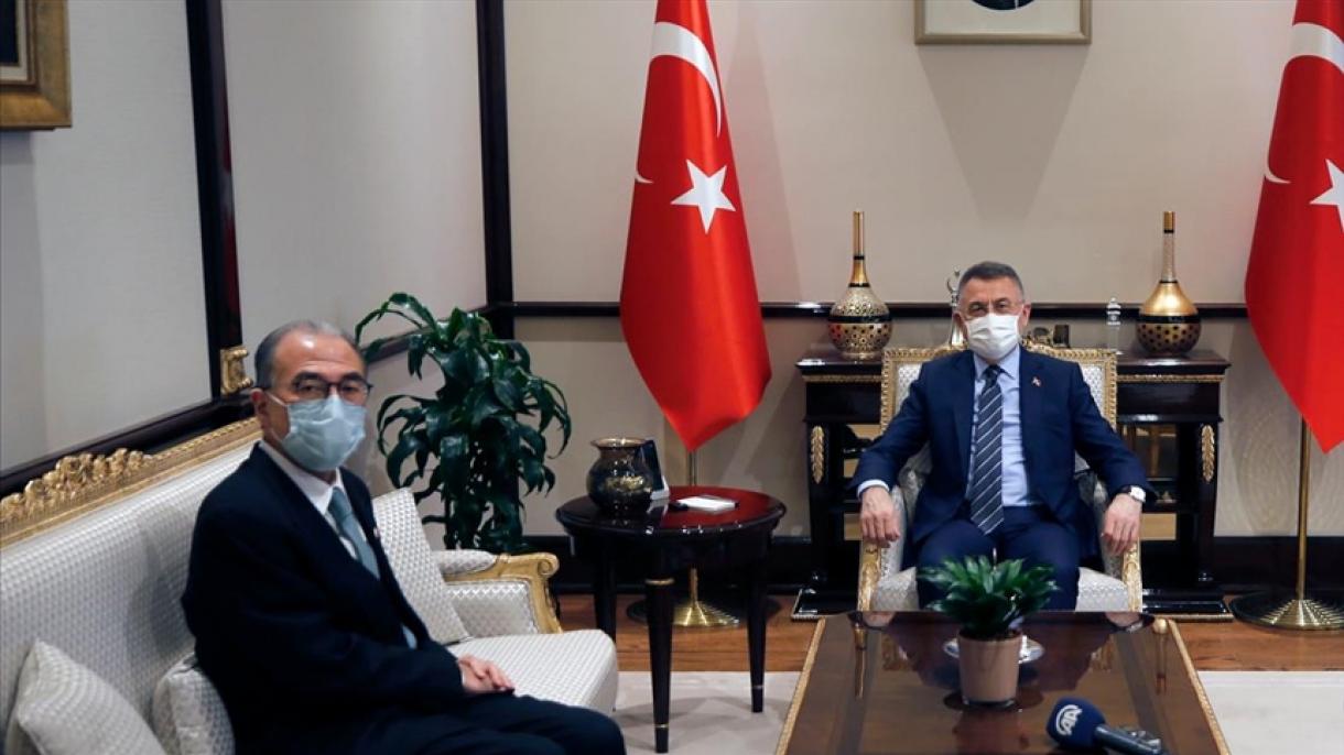 Turkiya vitse-prezidenti Fuat O’ktay Yaponiya elchisini qabul qildi