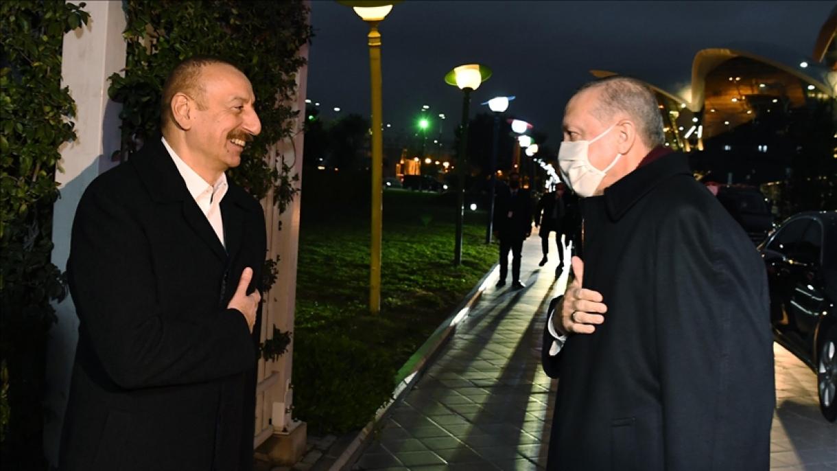 ضیافت شام علی‌یف به مناسبت حضور اردوغان در باکو