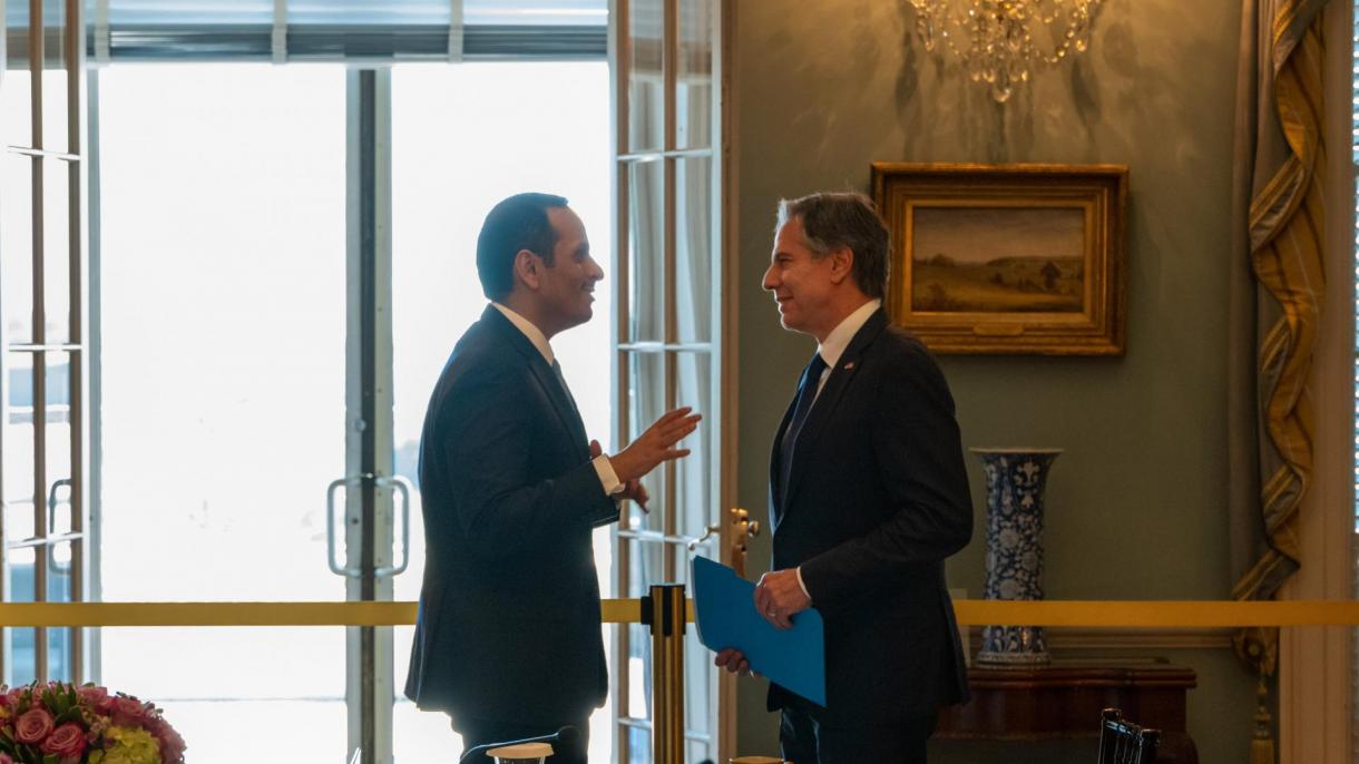 دیدار وزرای امور خارجه آمریکا و قطر در واشنگتن