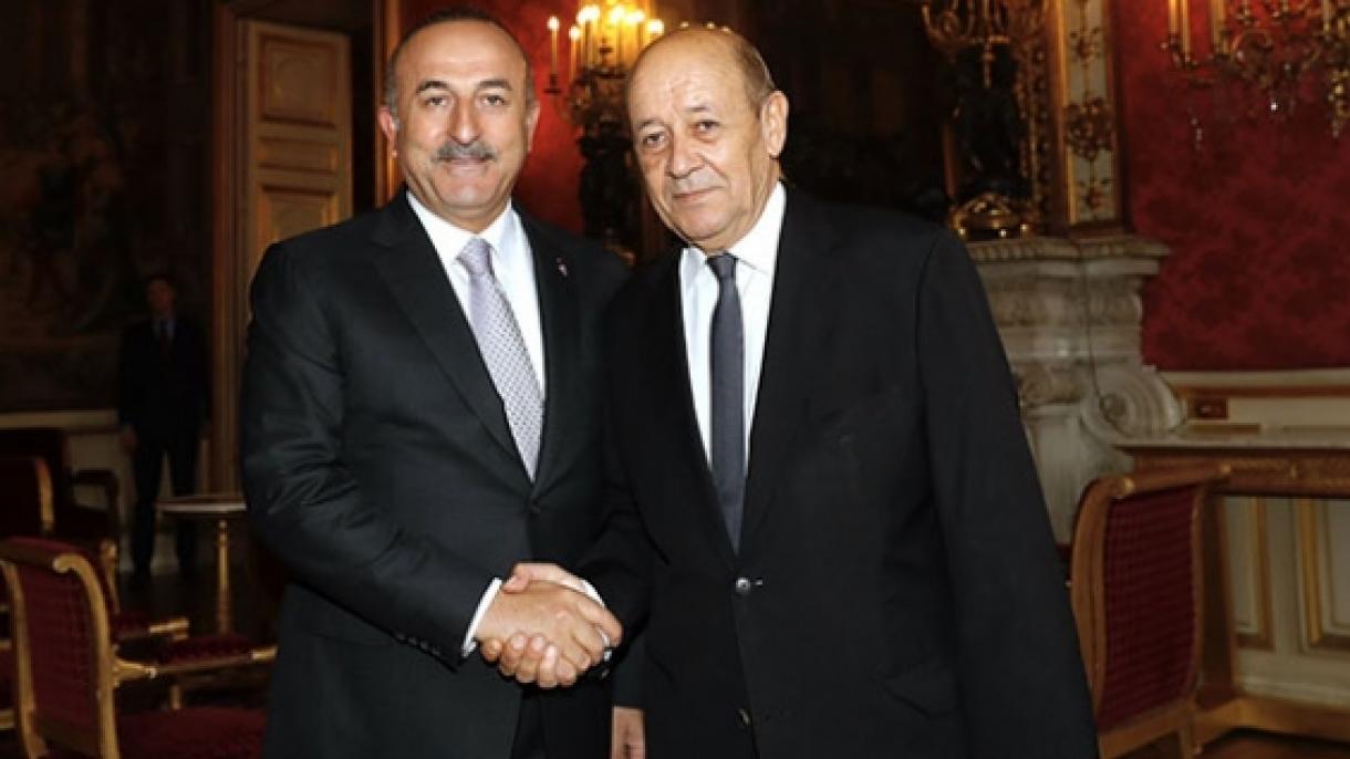 Çavuşoğlu - Jan-İv Le Drian oçraşuı