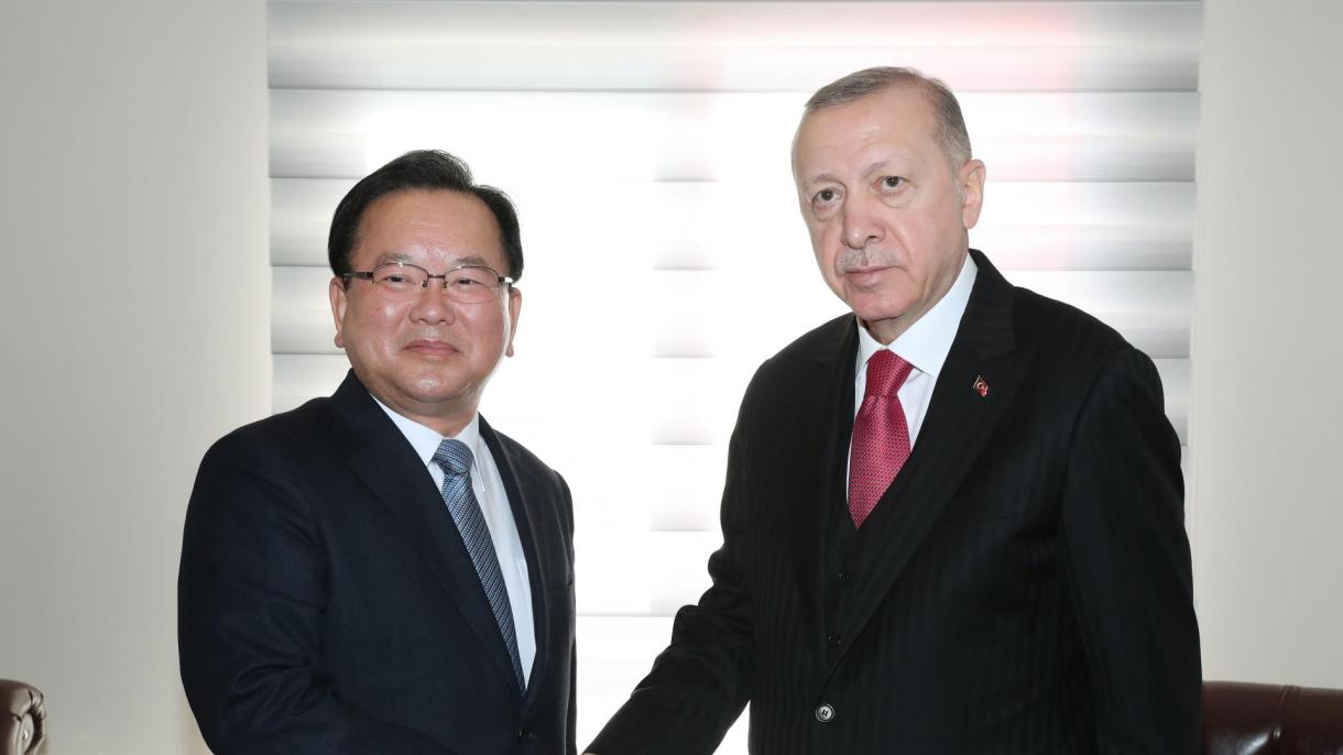جمهوررئیس اردوغان جنوبی کوریا باش وزیری نی قبول قیلدی