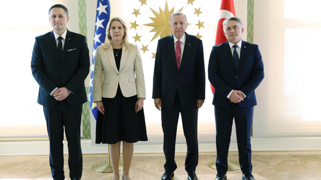 Prezident Erdogan Bosniýa-Gersegowinanyň Prezidium Geňeşiniň Agzalaryny Kabul Etdi