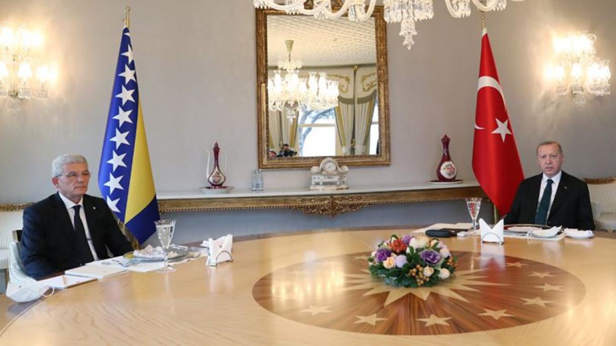 Prezident Erdogan Bosniýa-Gersegowinanyň Prezidiumynyň başlygy Jaferowiç bilen duşuşyk geçirdi