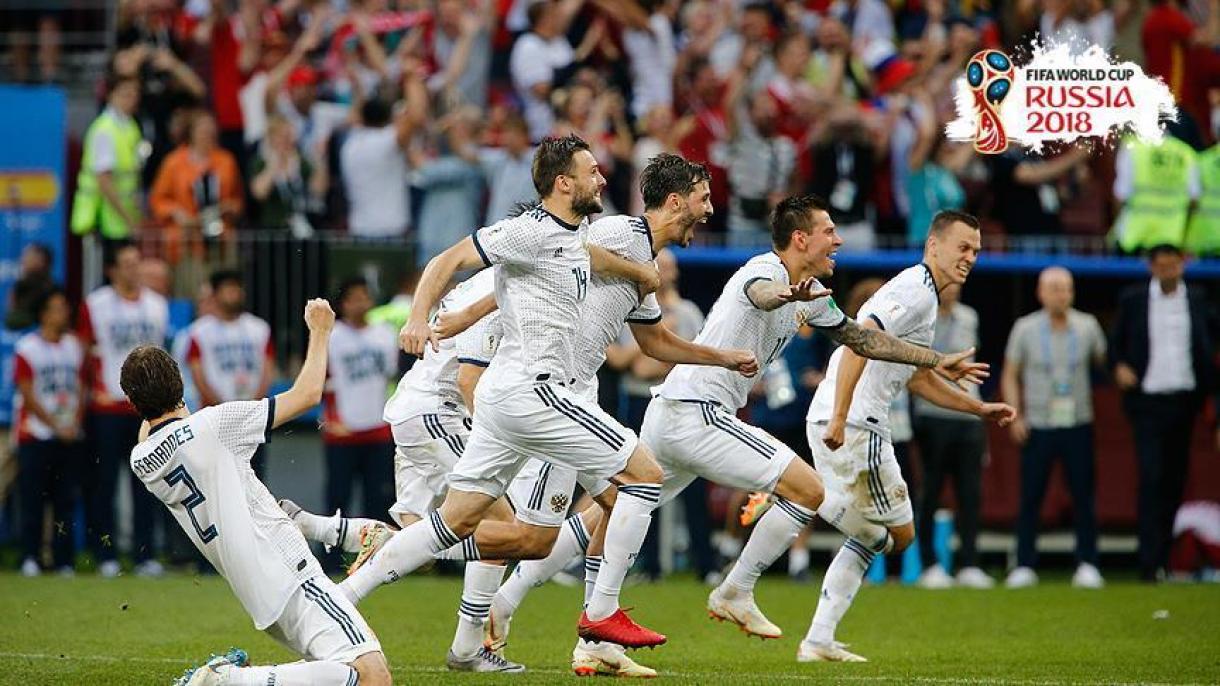 روسیه به مرحله یک چهارم نهایی جام جهانی فوتبال صعود کرد