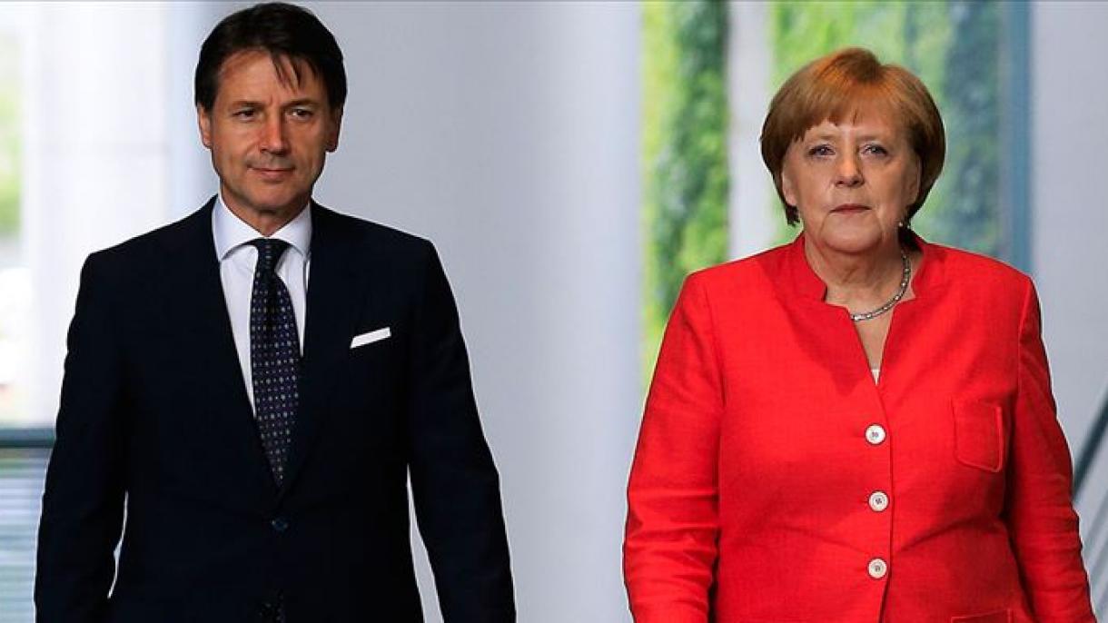 Merkel y Conte insisten en un paquete de rescate para combatir debilidad económica en la UE