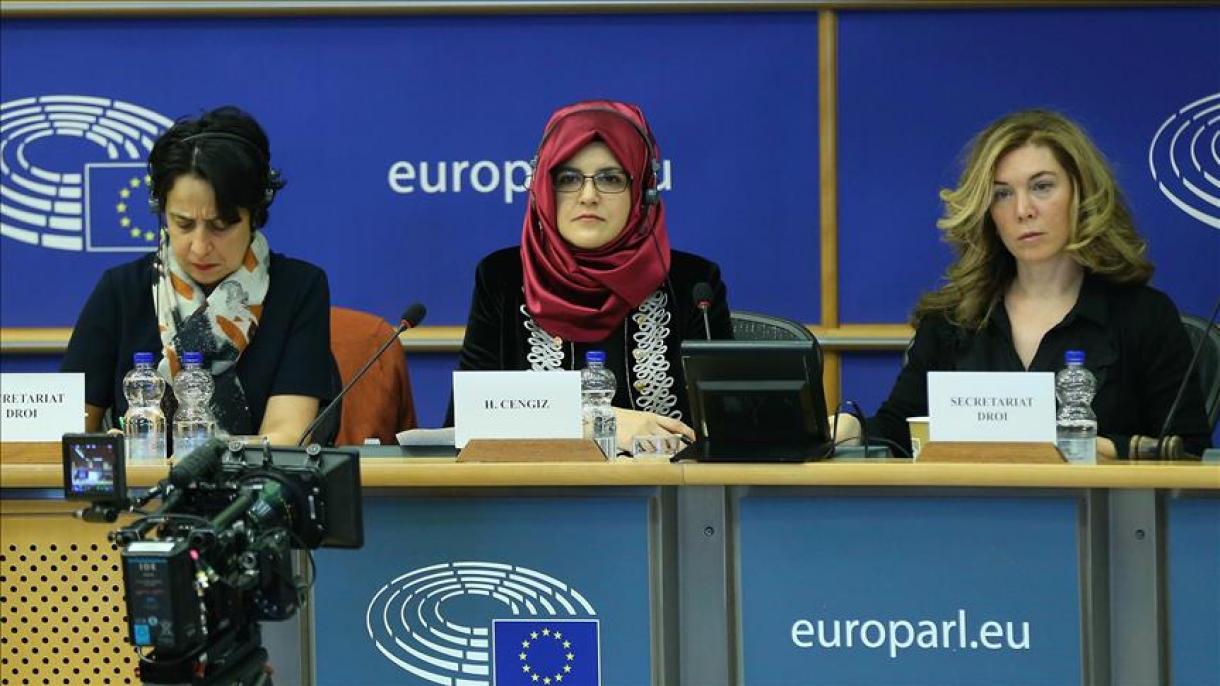 نامزد جمال قاشقجی، روزنامه‌نگار و منتقد سعودی در پارلمان اروپا حضور یافت