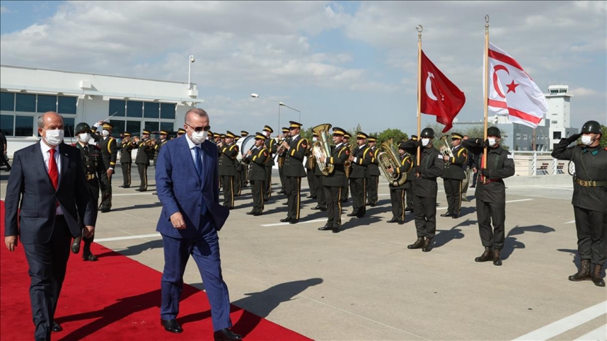 پایان دیدارها و مذاکرات رسمی اردوغان در جمهوری ترک قبرس شمالی