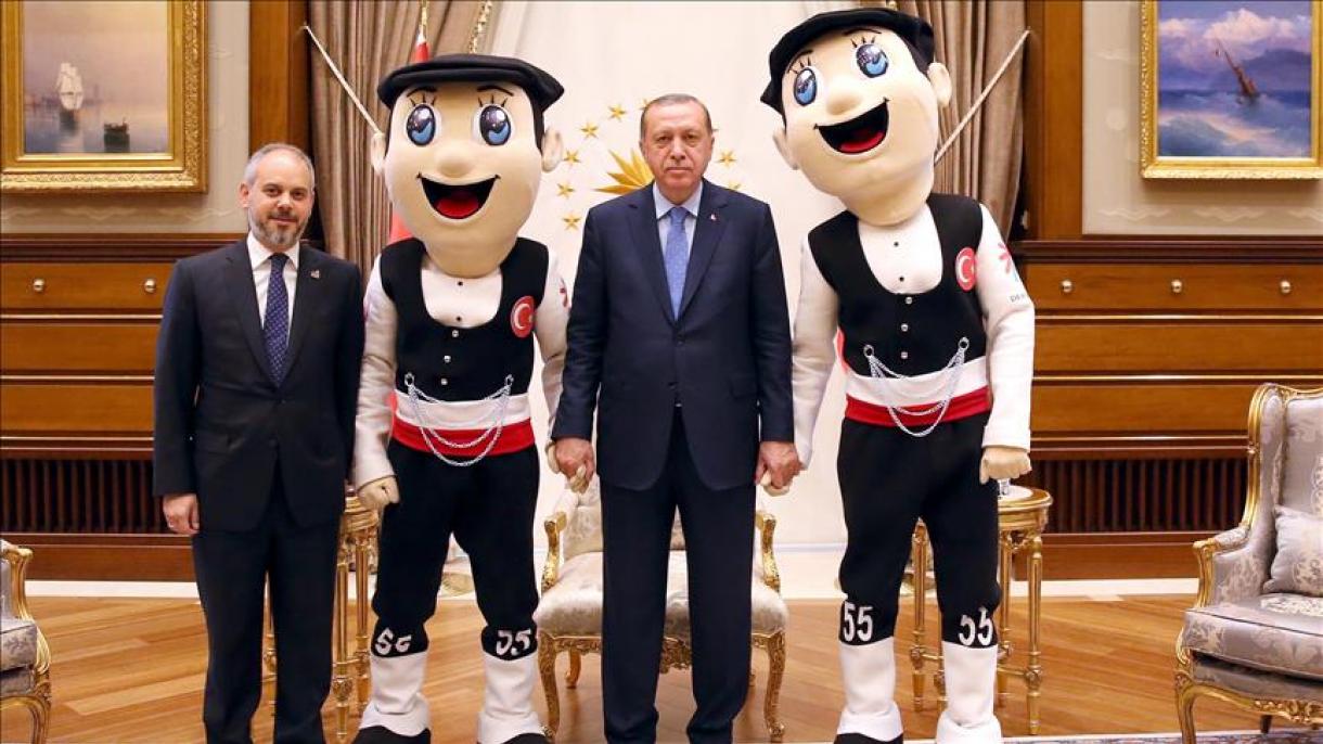 رئیس جمهور ترکیه، نماد المپیاد ناشنوایان جهان 2017 را به حضور پذیرفت