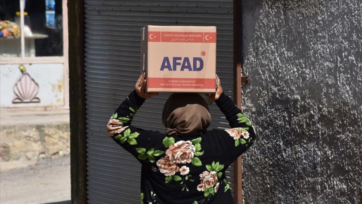 土耳其AFAD向阿夫林民众提供食品援助