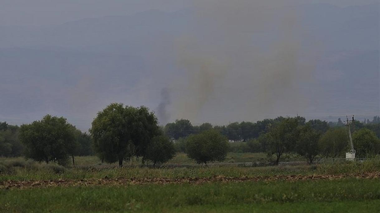 erméniye eskerliri ezerbeyjan zéminlirini yene bir qétim oqqa tutti