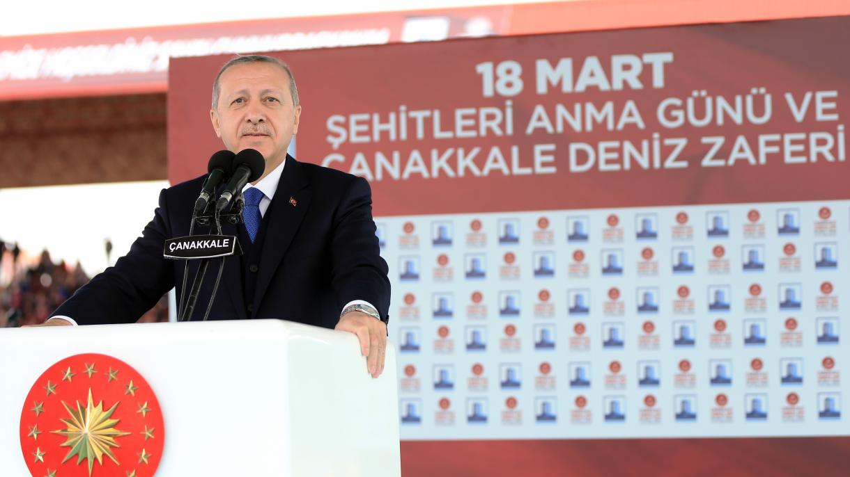 Erdoğan beszédet mondott a Çanakkalei Győzelem évfordulója alkalmából