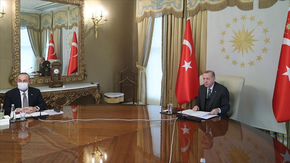 Prezident Erdogan, ÝB-niň Ýolbaşçylary Bilen Wideoragatnaşyk Ulgamy Arkaly Duşuşyk Geçirdi