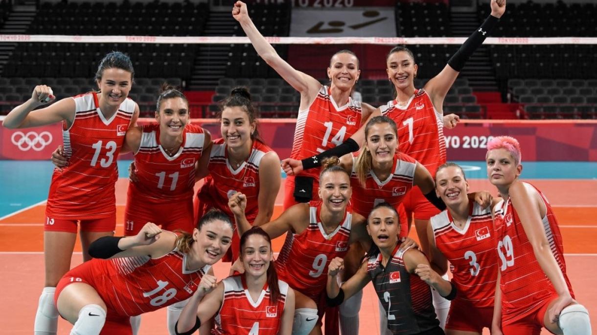 Seleção turca de vôlei feminino vence a Argentina nos Jogos Olímpicos Tóquio 2020