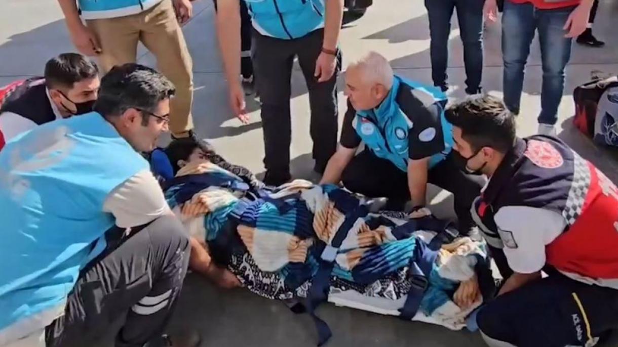 Fueron trasladados 3 niños heridos desde Gaza a Türkiye