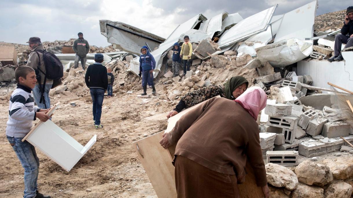 اسرائیل باز هم روستای فلسطینیان را ویران کرد