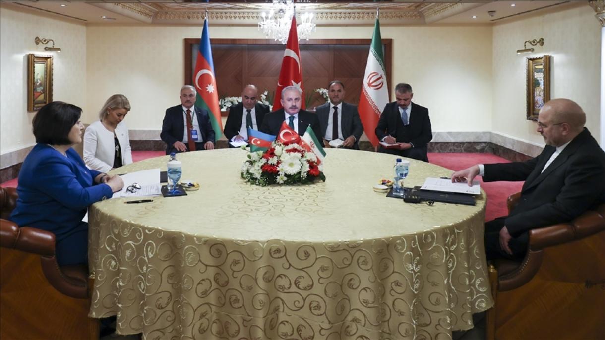 دیدار سه جانبه روسای مجلس ترکیه، آذربایجان و ایران