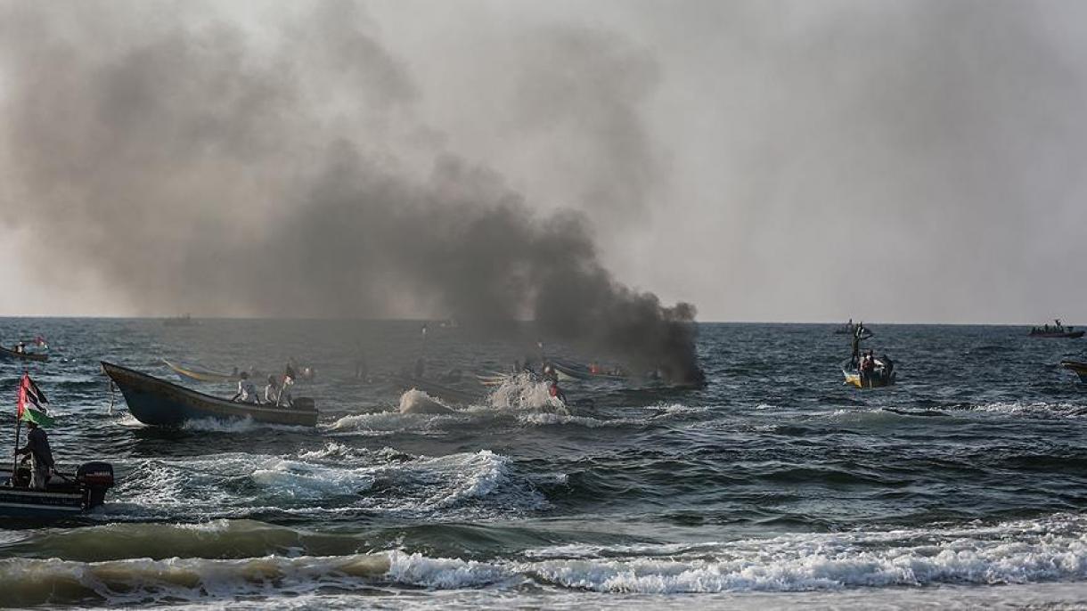 یورش نیروی دریایی اسرائیل به کاروان دریایی فلسطینیان