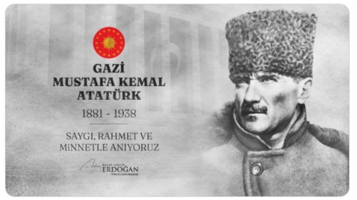 Erdoğan köztársasági elnök meglátogatta Atatürk mauzóleumát a halálának 83. évfordulóján
