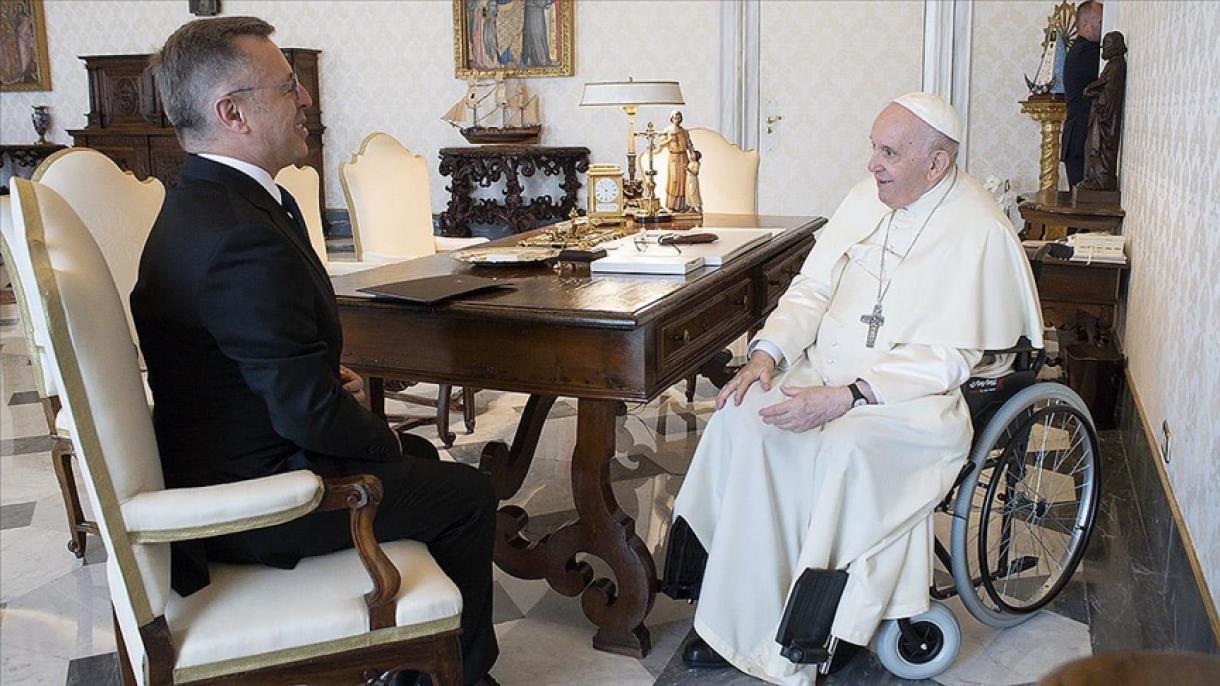 Papa Francisco expressou a sua apreciação pelos esforços da Türkiye
