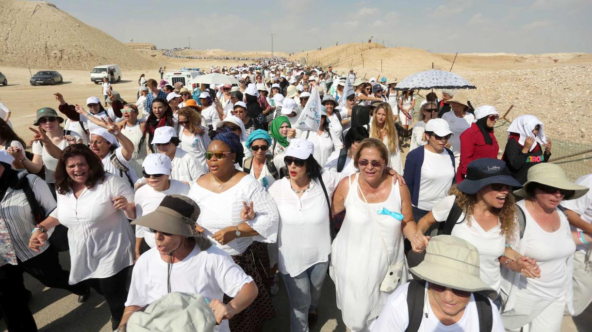 Marcha da paz das mulheres palestinianas e israelitas