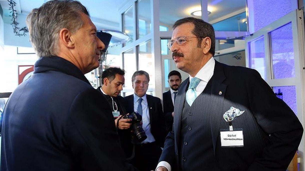 Macri y Hisarcıklıoğlu analizan relaciones económicas entre Argentina y Turquía en Davos