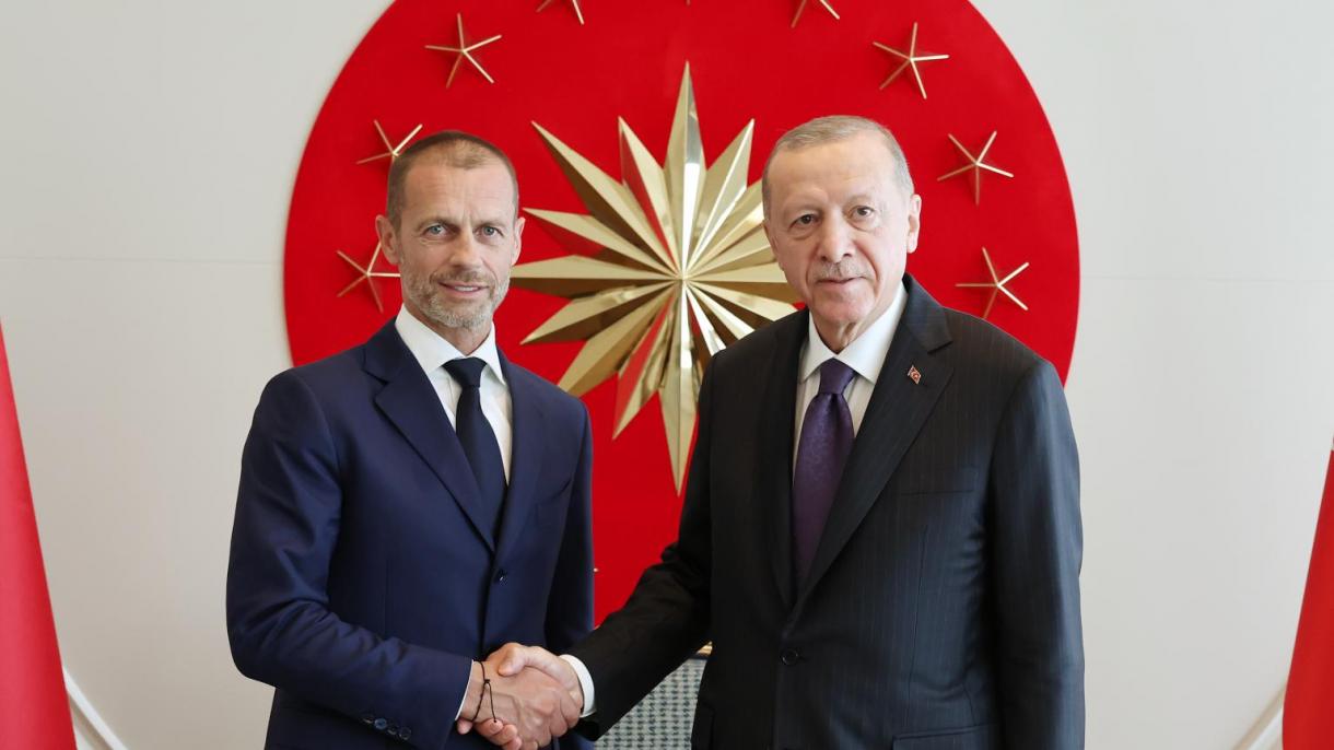 Prezident Erdogan UEFA-nyň Başlygyny Kabul Etdi