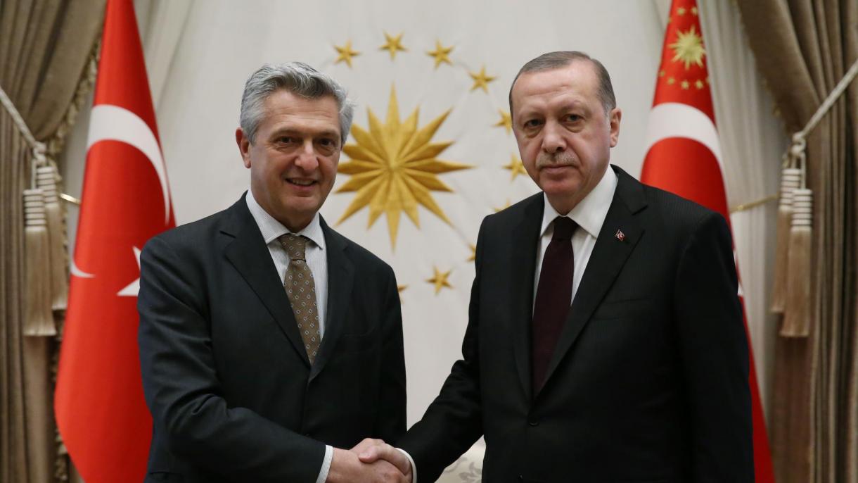 دیدار اردوغان با رییس کمیساریای عالی سازمان ملل در امور پناهندگان