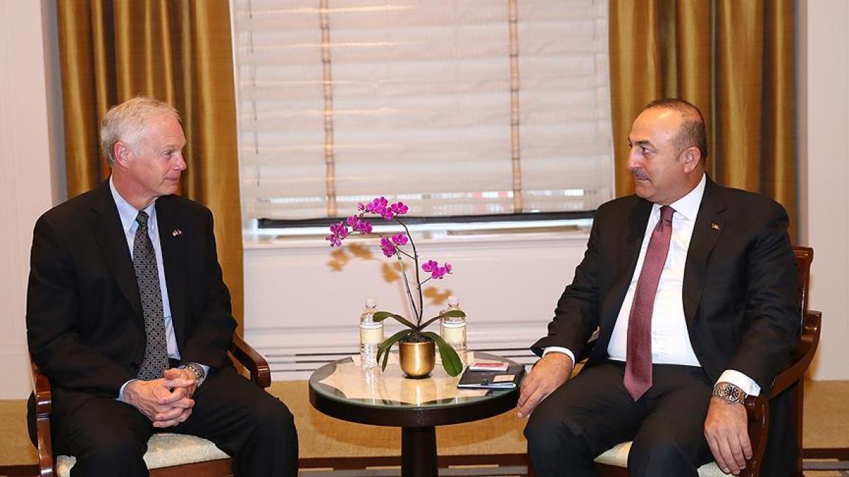 Çavuşoğlu recibió a Johnson en el marco de sus contactos en EEUU