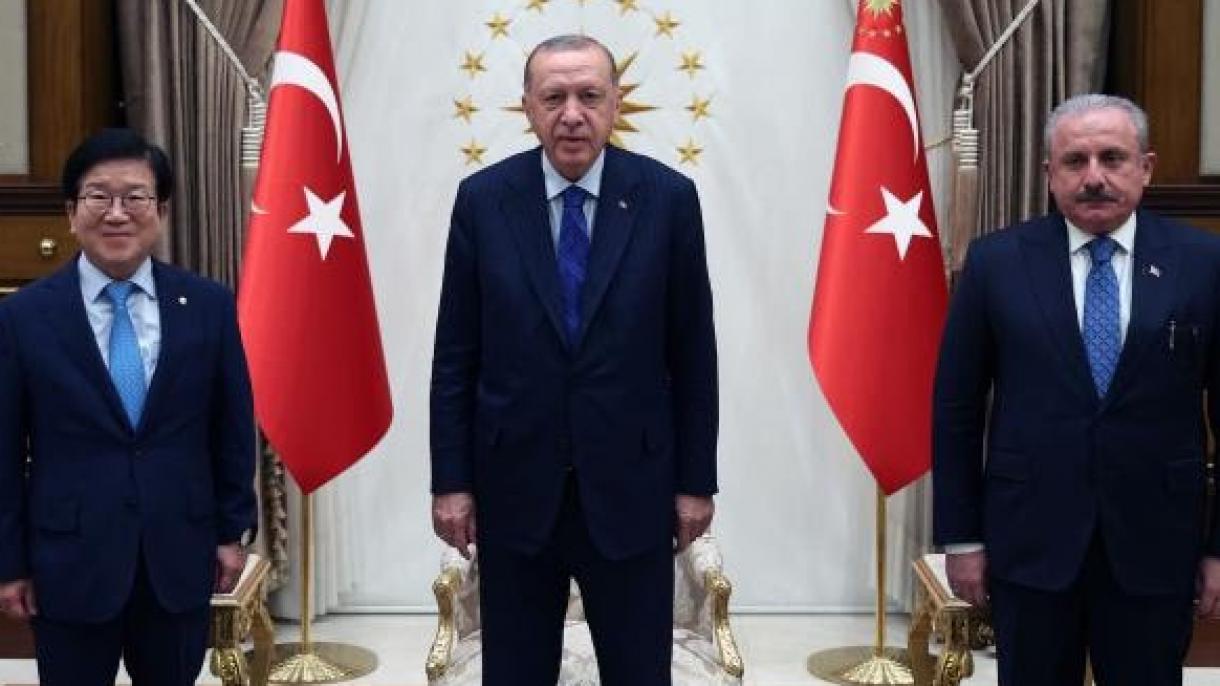 Prezident Erdogan Günorta Koreýanyň Mejlisiniň Başlygyny Kabul Etdi
