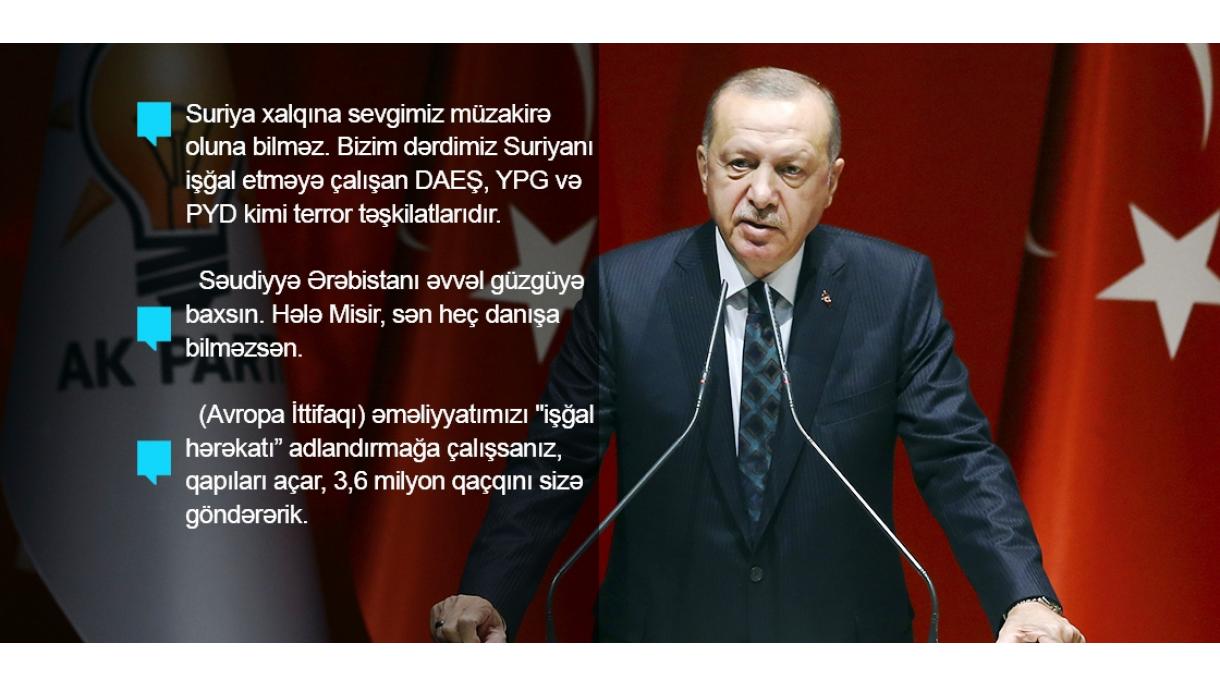 "Türkiyənin hərəkatına qarşı tənqidləri heç cür qəbul etmirik", R.T.Ədroğan