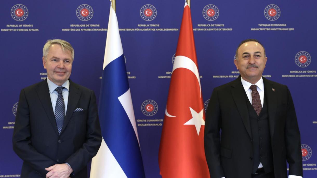 Mövlud Çavuşoğlu vә Pekka Haavisto birgә mәtbuat konfransında çıxış ediblәr